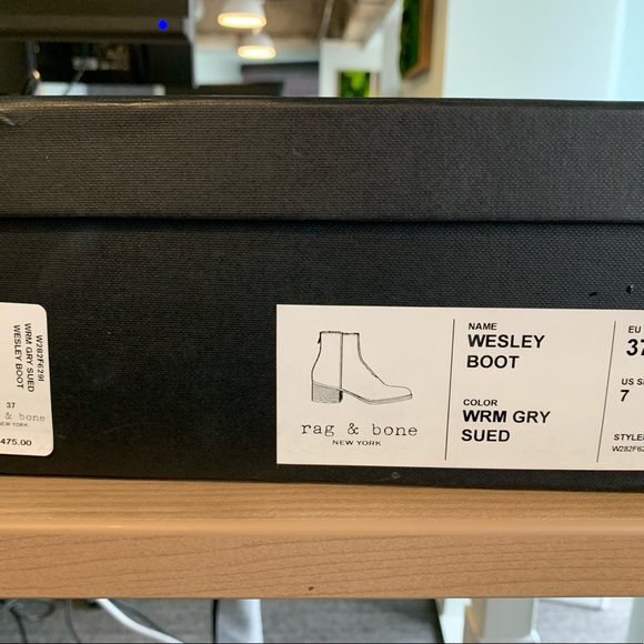 Rag and Bone Wesley Suede Boot, size 37 (warm gray suede); New in box. - Picture 3 of 5